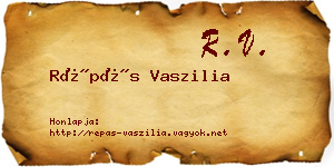 Répás Vaszilia névjegykártya